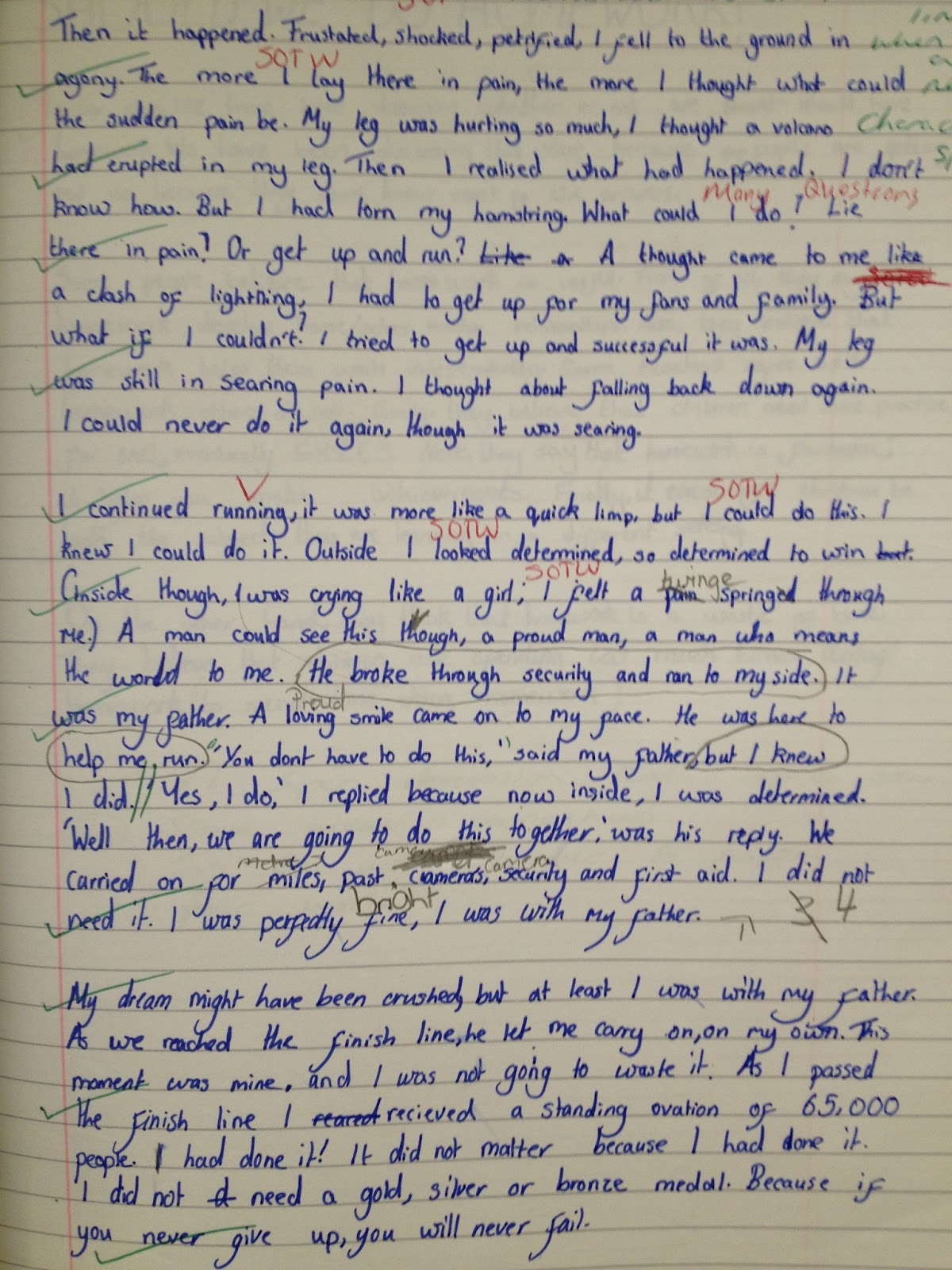 Why is it important to never give up essay picture