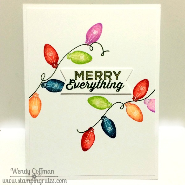 Stamping Rules! Day 248 Merry Christmas Lights Card