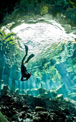Foto Unik dan Indah Cenote diving, Yucatan, Meksiko