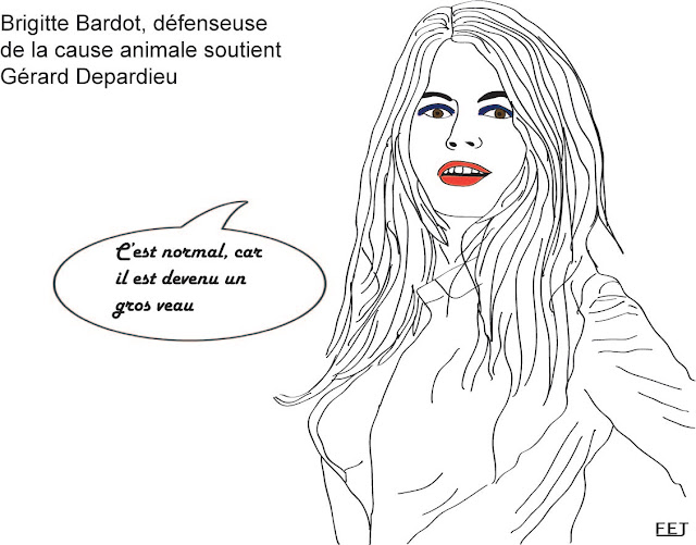 Brigitte Bardot, défenseuse de la cause animale soutien gérard depardieu