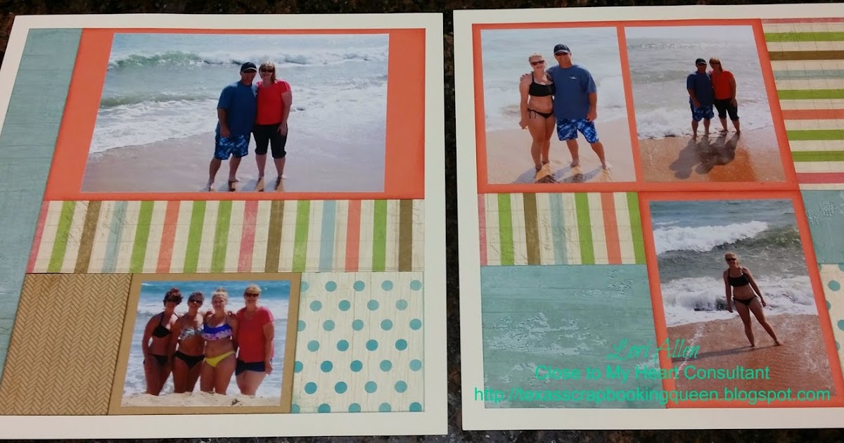 Texas Scrapbooking Queen Seaside Double Layout