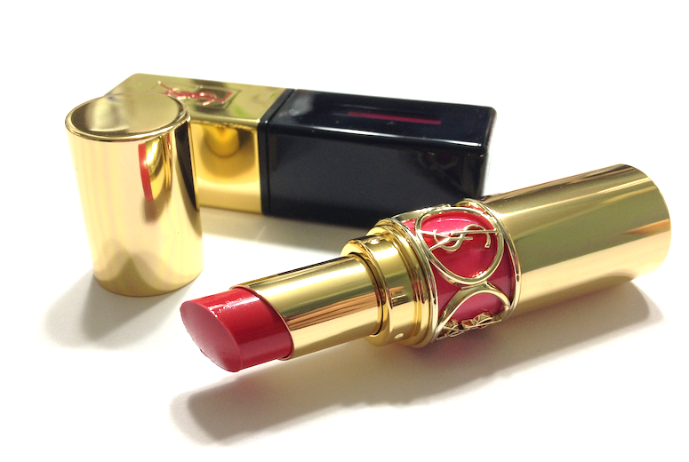 YSL Spring 2014 Flower Crush Collection - Rouge Volupté #34 Rose Asarine and Rouge Pur Couture Vernis à Lèvres Glossy Stain #33 Bourgogne Artistique