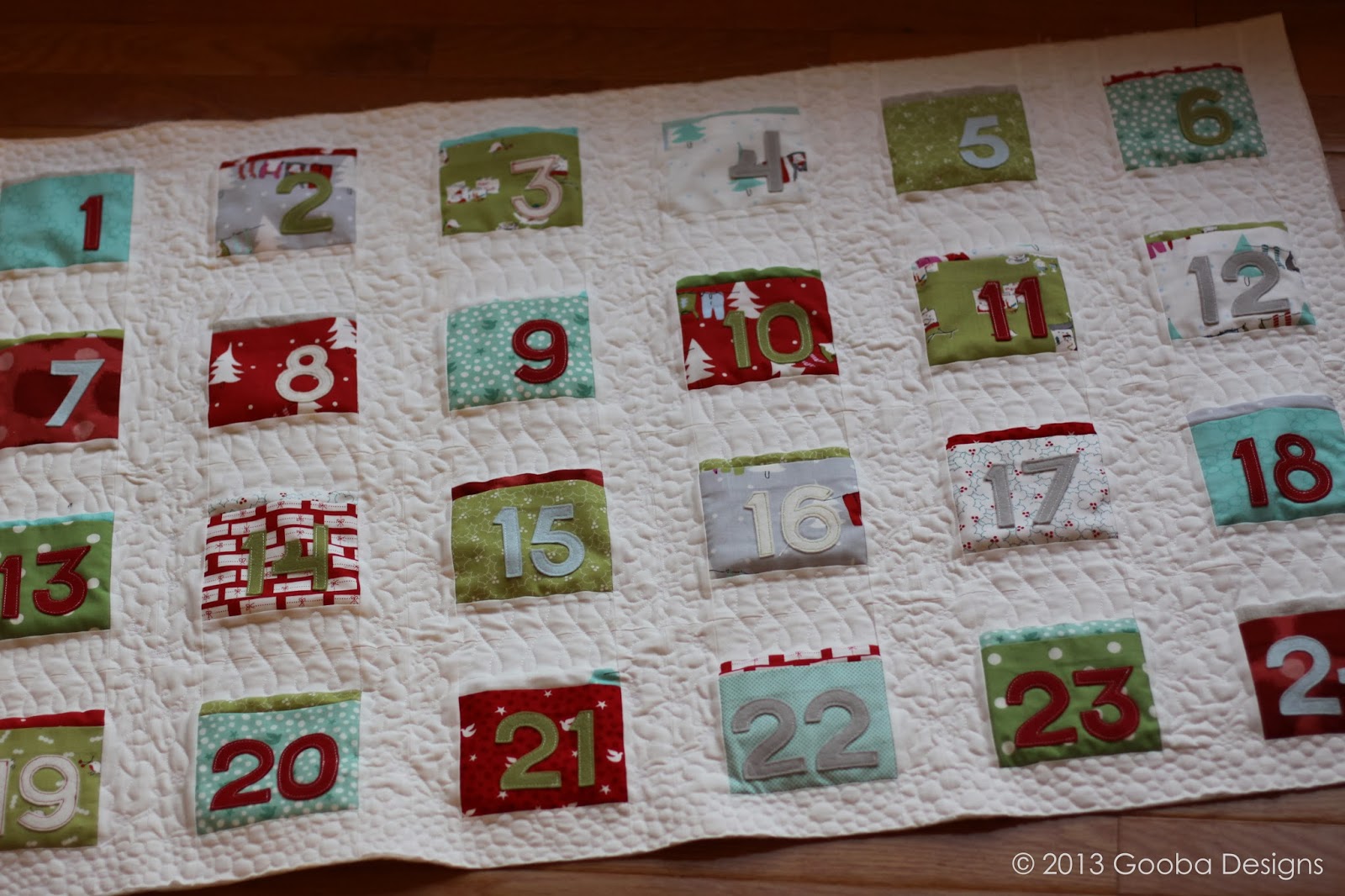 Gooba Designs Countdown to Christmas Quilt Along Quilting