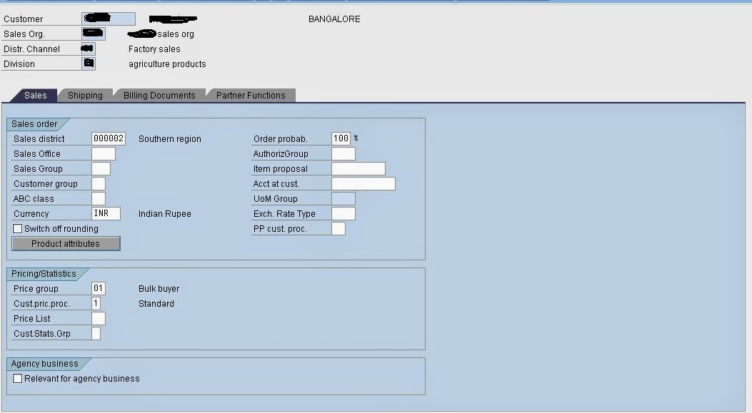SAP Sales and Distribution CUSTOMER MASTER DATA IN SAP