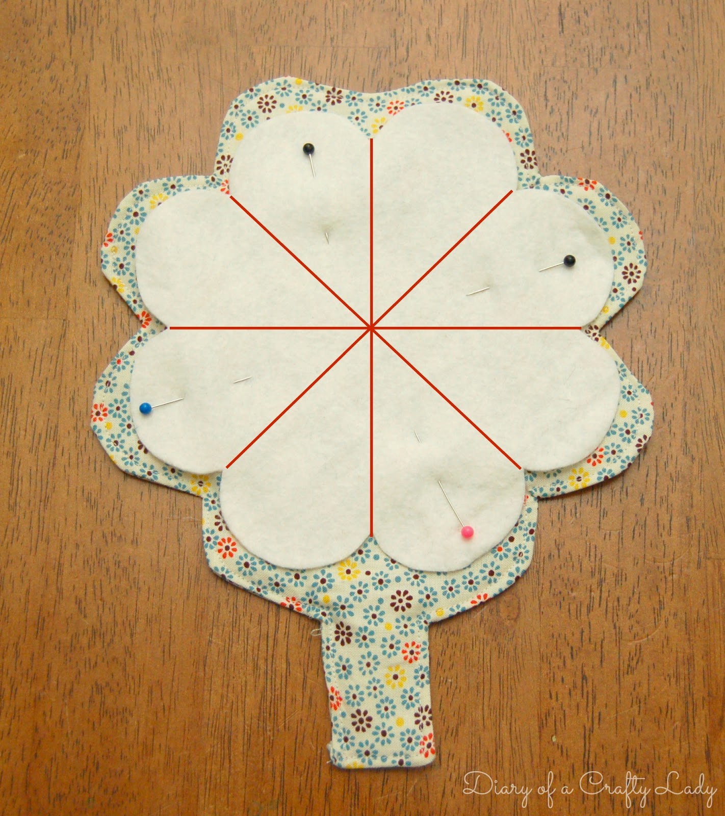 Diary of a Crafty Lady Foldup Fabric Needle Holder