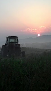tractor sunrise morning picture