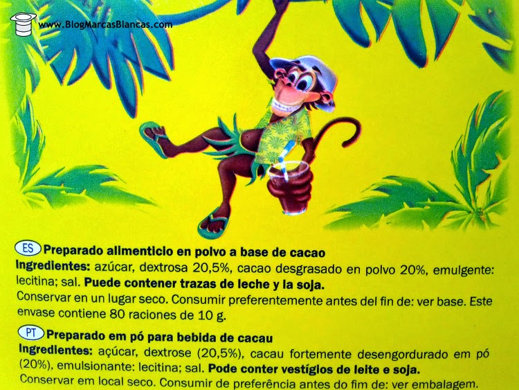 Ingredientes del cacao soluble Goody Cao de Lidl. Ingredientes del cacao soluble Goody Cao de Lidl.