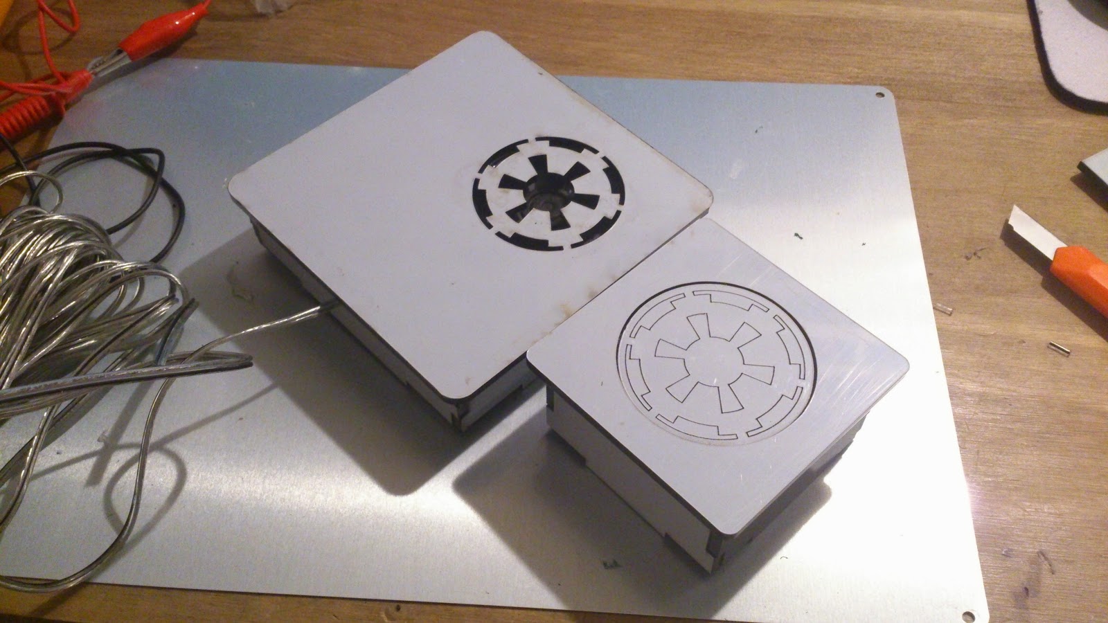 Things Chris and Jen made Star wars door bell