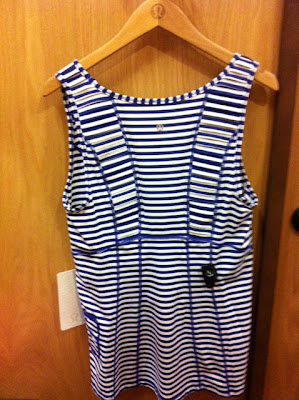 lululemon stay on course tank in pigment blue and white stripe