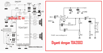 skema rangkaian penguat suara