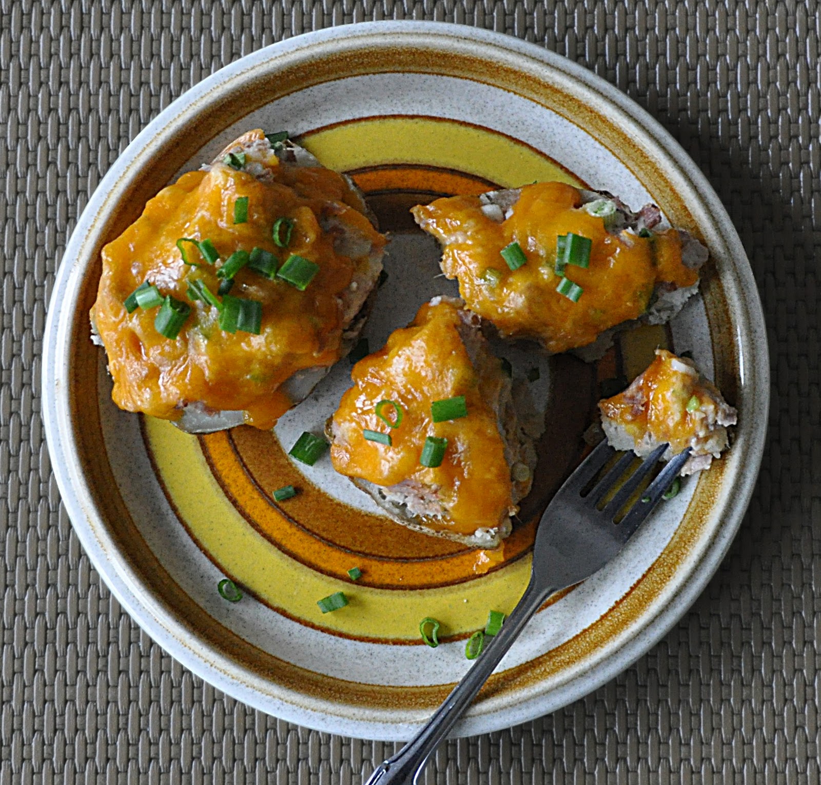 Aunt B on a Budget Twice Baked Tuna Melt Potatoes