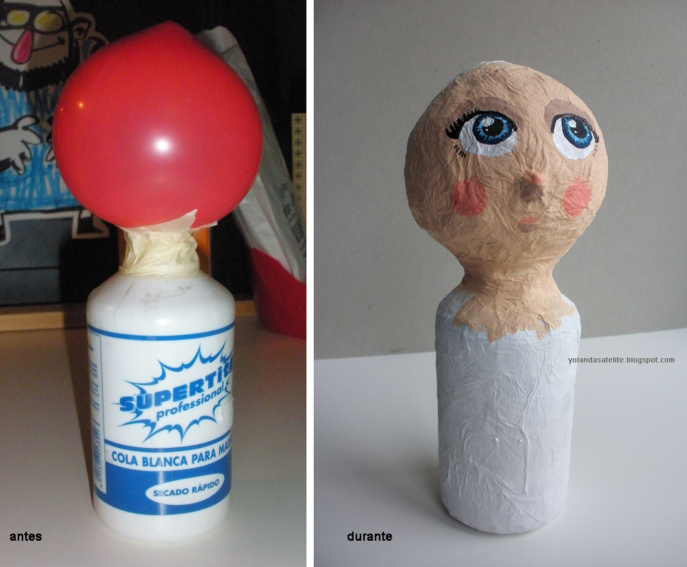 cosas de una satelite papel maché paper mache