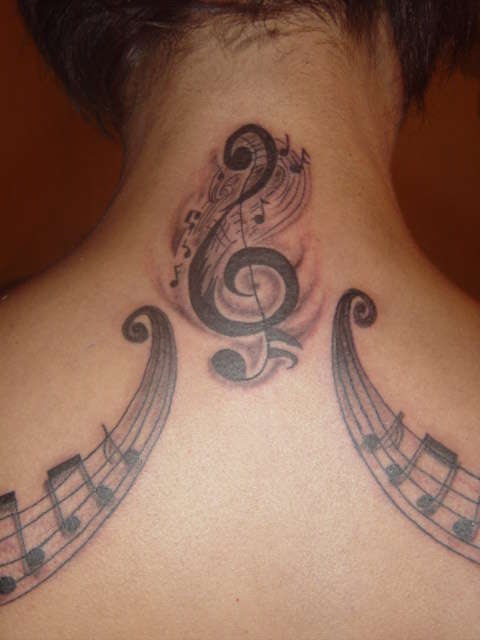 melissalouisenoble: music note tattoos