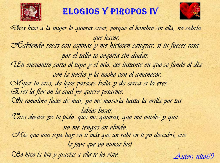 ELOGIOS Y PIROPOS IV