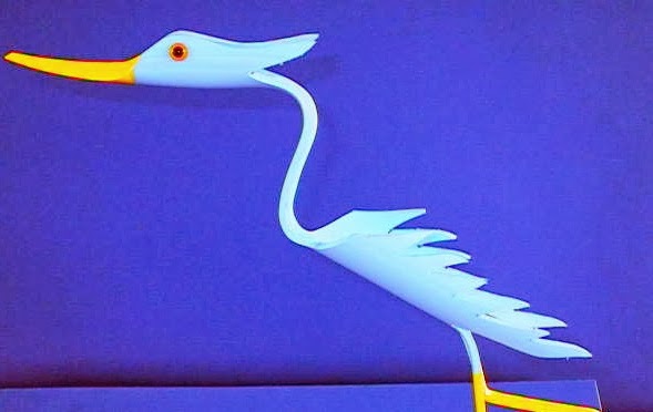 PVC PIPE BIRD - BLUE