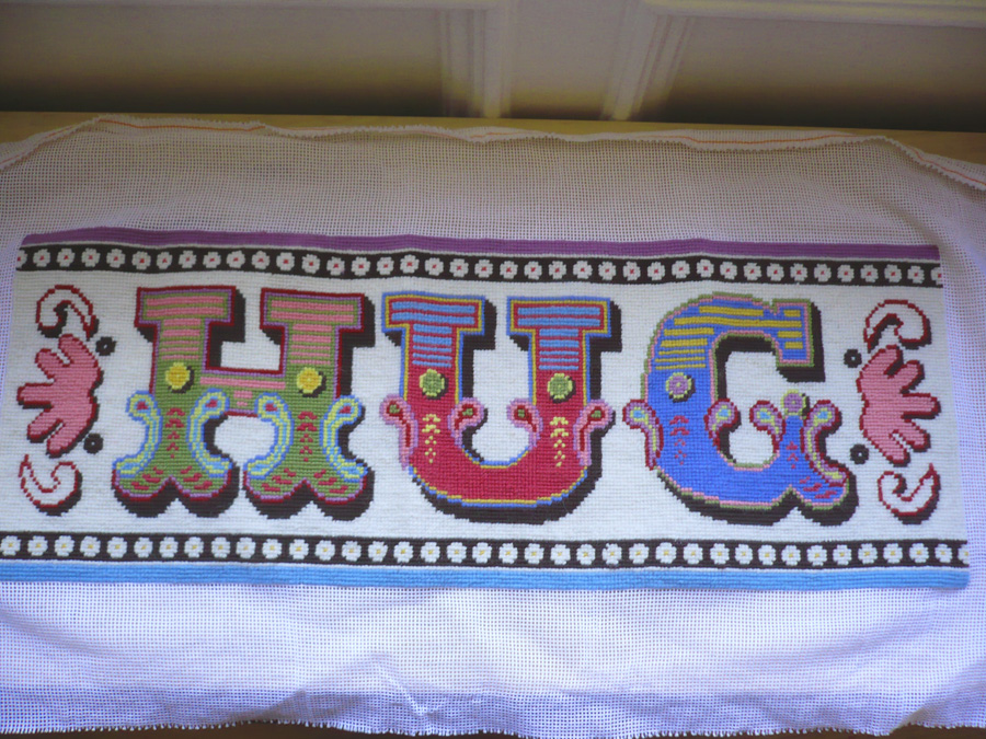 Gin Operated Not knitting! Emily Peacock Cross Stitch kit