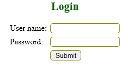 login form in html and php