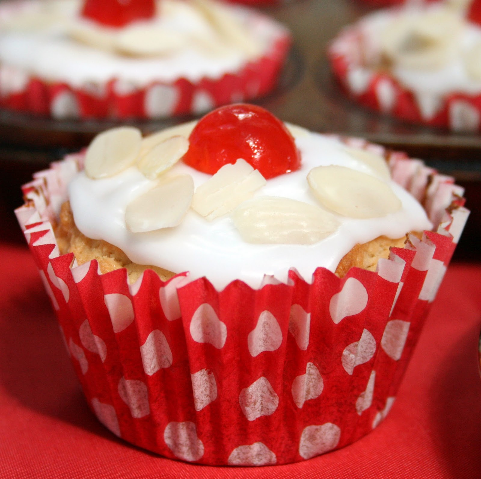 lauralovescakes... Cherry Bakewell Muffins