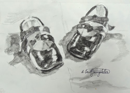 Deanna's Paintings: Graphite Sketch, Baby Shoe Art,"Mary ...