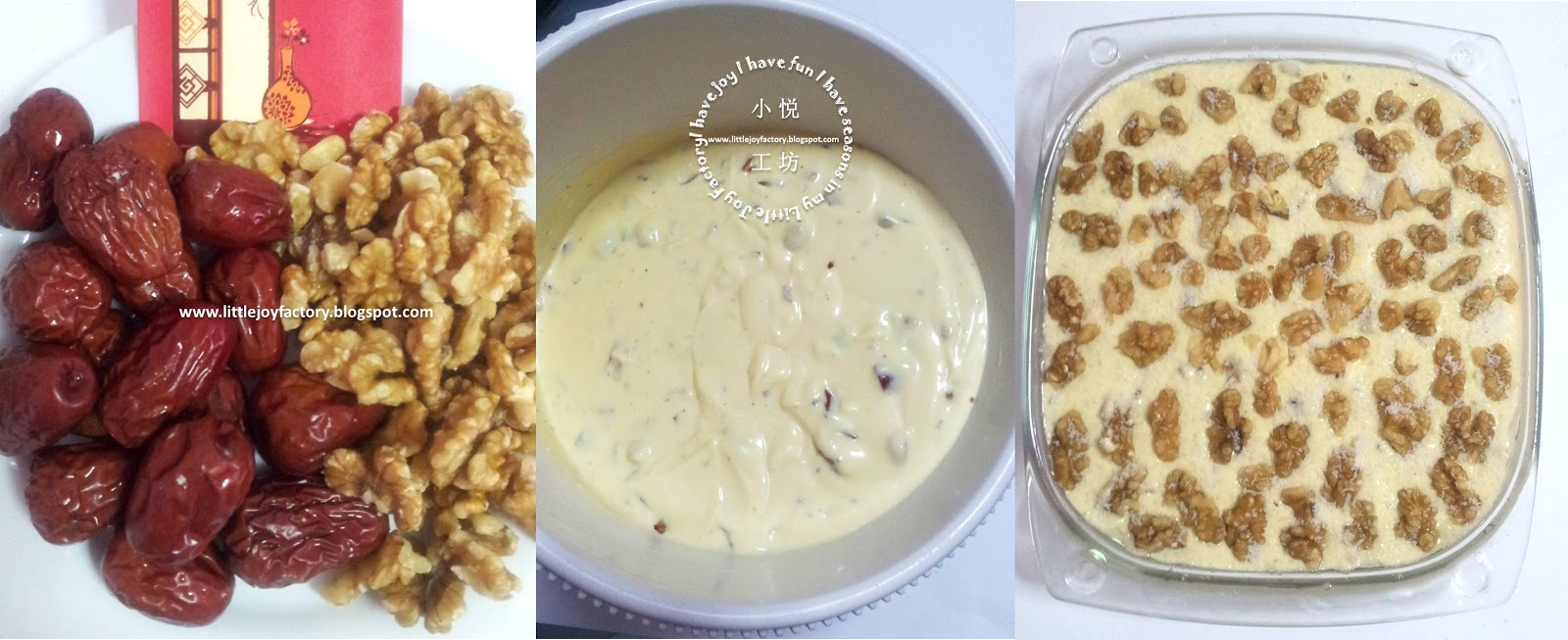 Baked Rice Cake with Red Dates and Walnuts 烤核桃红枣年糕