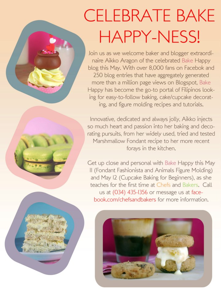 bakery cook and tips Bake Happy Classes at Chefs & Bakers in Bacolod!