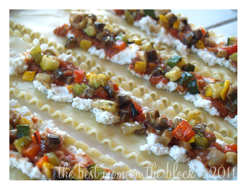 The Best Mom on the Block Vegetarian Lasagna with Goat Cheese and