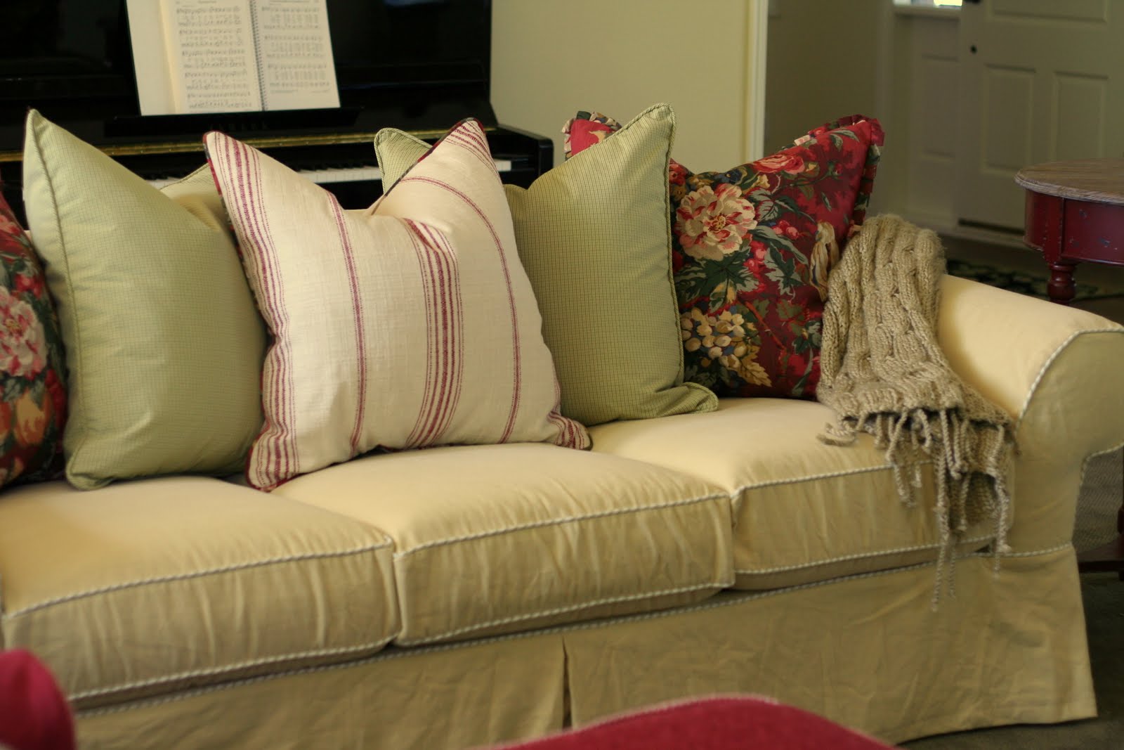 Custom Slipcovers by Shelley Country Family Room slipcovers