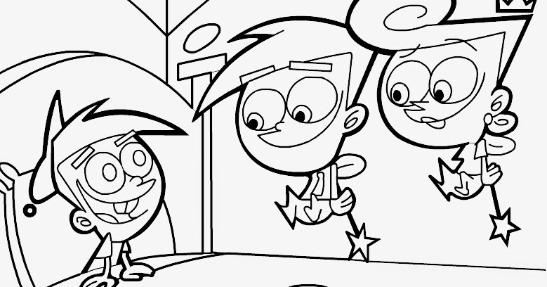Timmy Turner Sketch Coloring Page.
