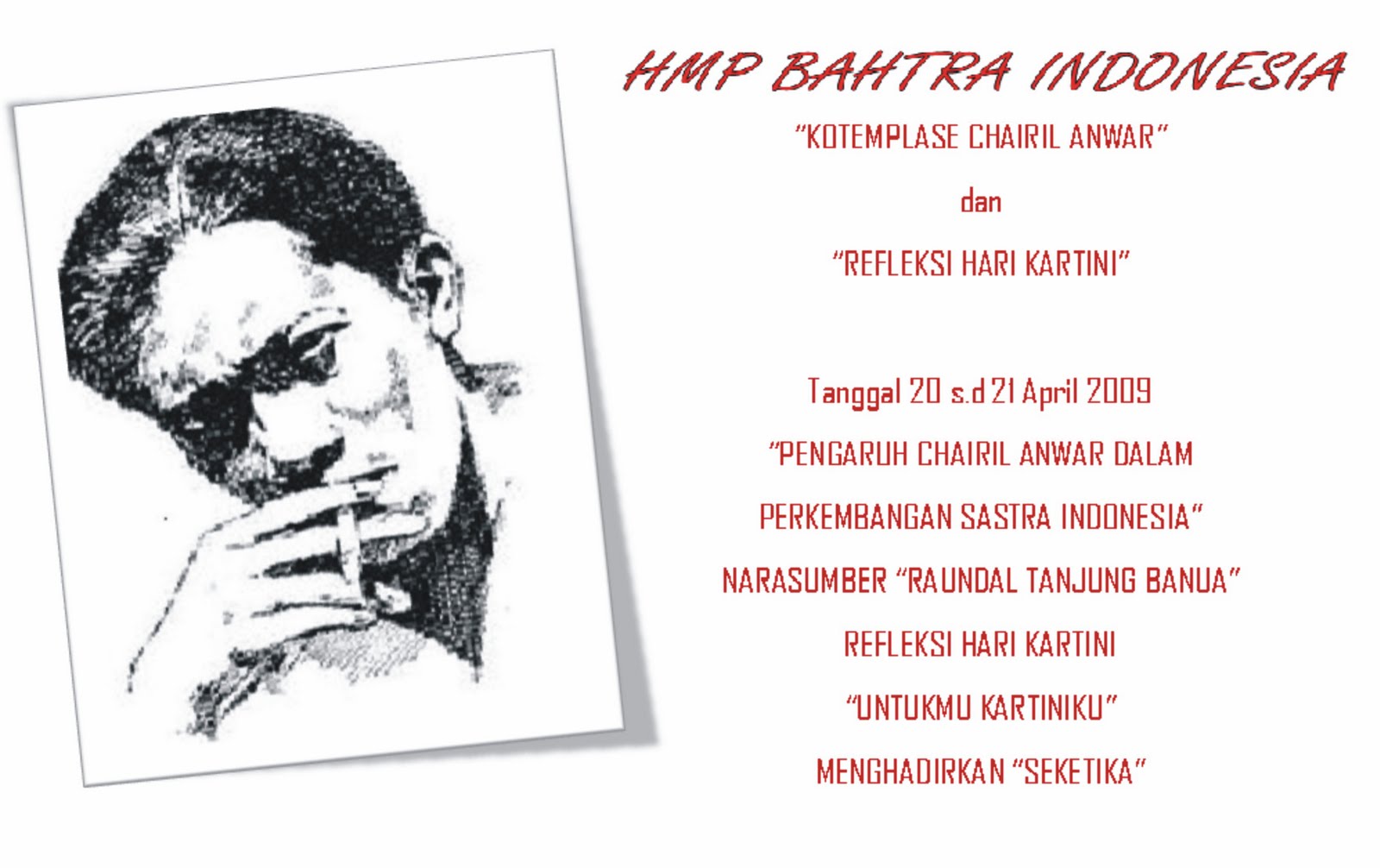 Puisi Tentang Kartini Karya Chairil Anwar