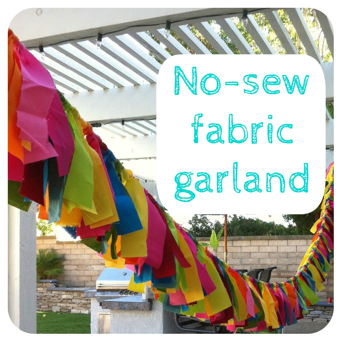 Nosew fabric garland. Joy's Hope