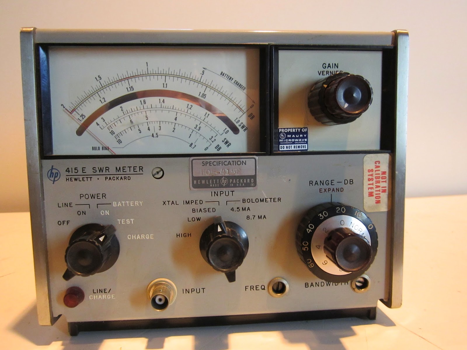 HP 415E SWR Meter (TMU123) Panatron Inc.