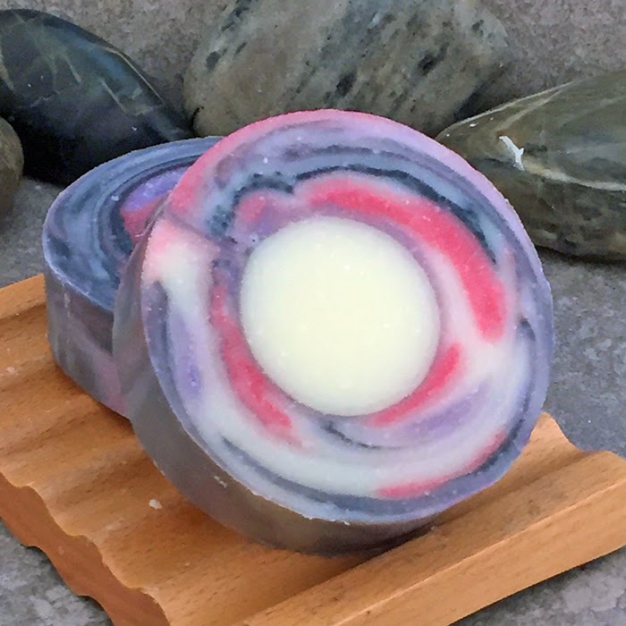 Alaiyna B. Bath and Body Using PVC pipe as molds to create circular