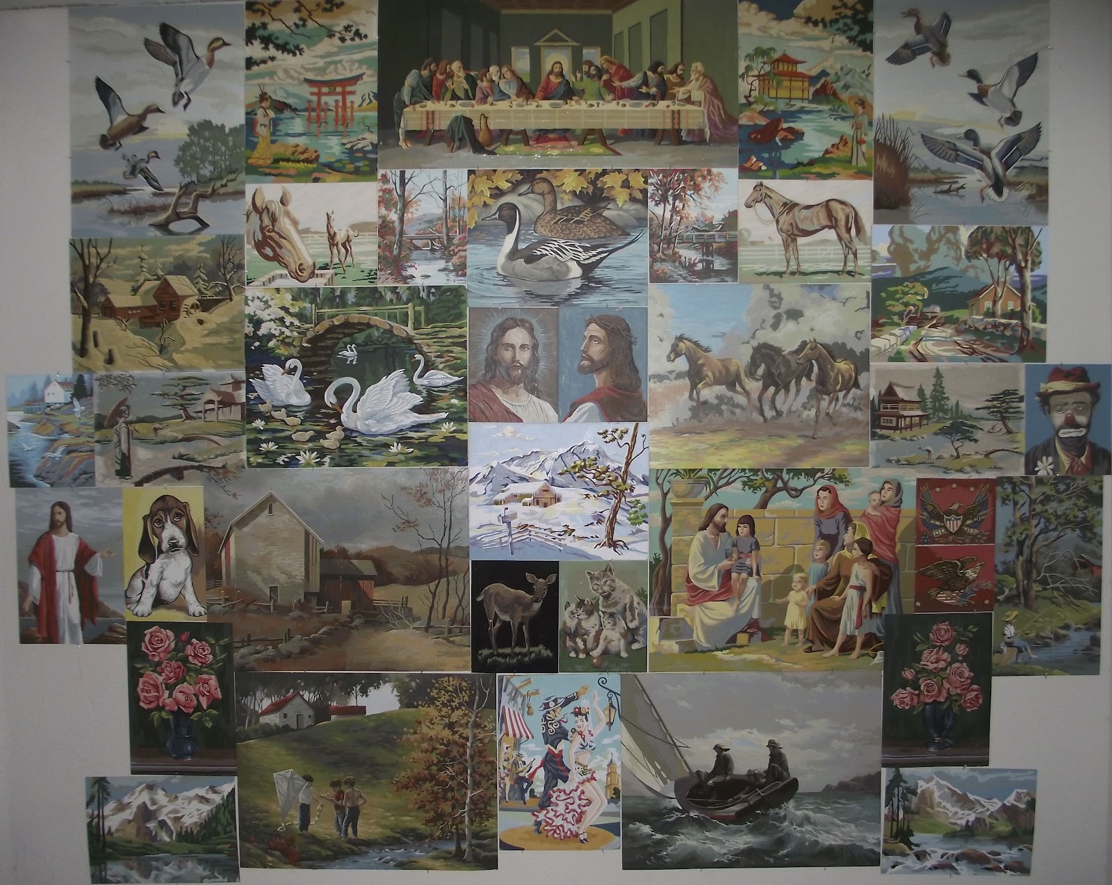 Sara vs. Sarah My Wall of Paint by Numbers