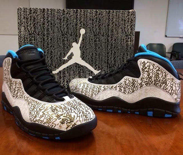 THE SNEAKER ADDICT Air Jordan 10 Powder Blue Laser Sneaker (Images)