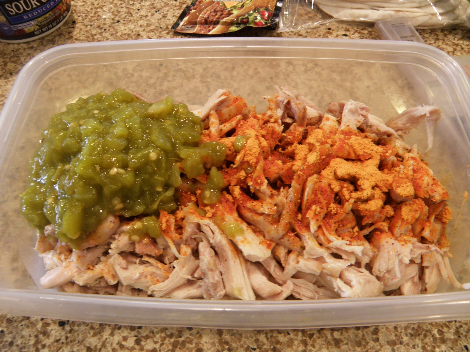 Kim's Concoctions Baked Chicken Flautas with Spanish Rice, Refried