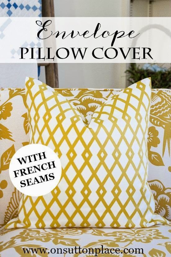 Envelope Pillow Cover Tutorial Easy directions with lots of pics