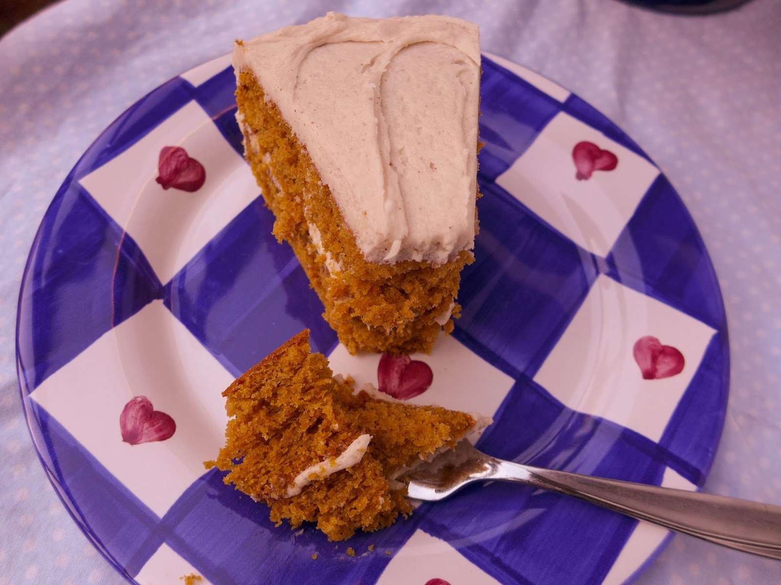 Dimples & Delights Pumpkin Spice Cake with Vanilla Spice Buttercream