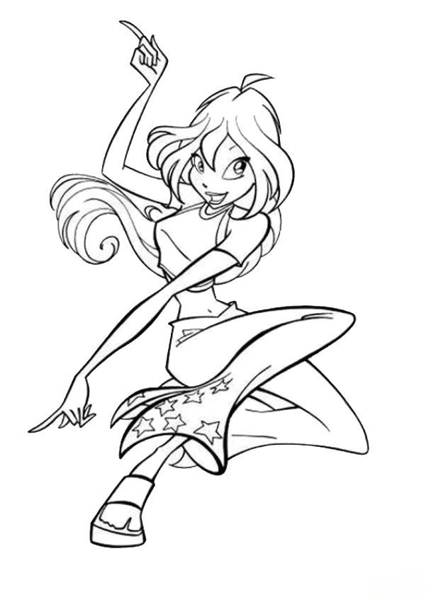 Kids Under 7 Winx Club Coloring Pages