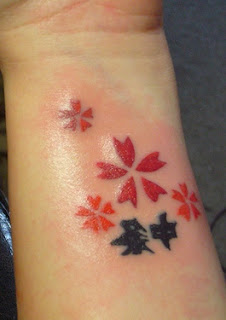 Cool Japanese Cherry Blossom Tattoo On Wrist Picture 10