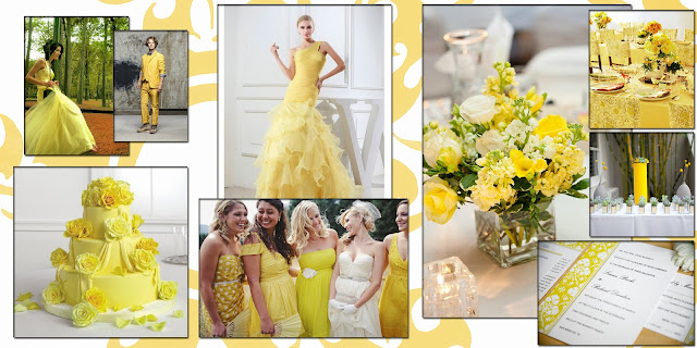 all yellow wedding