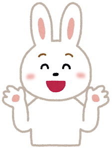 いないいないばあのイラスト「ウサギ」2