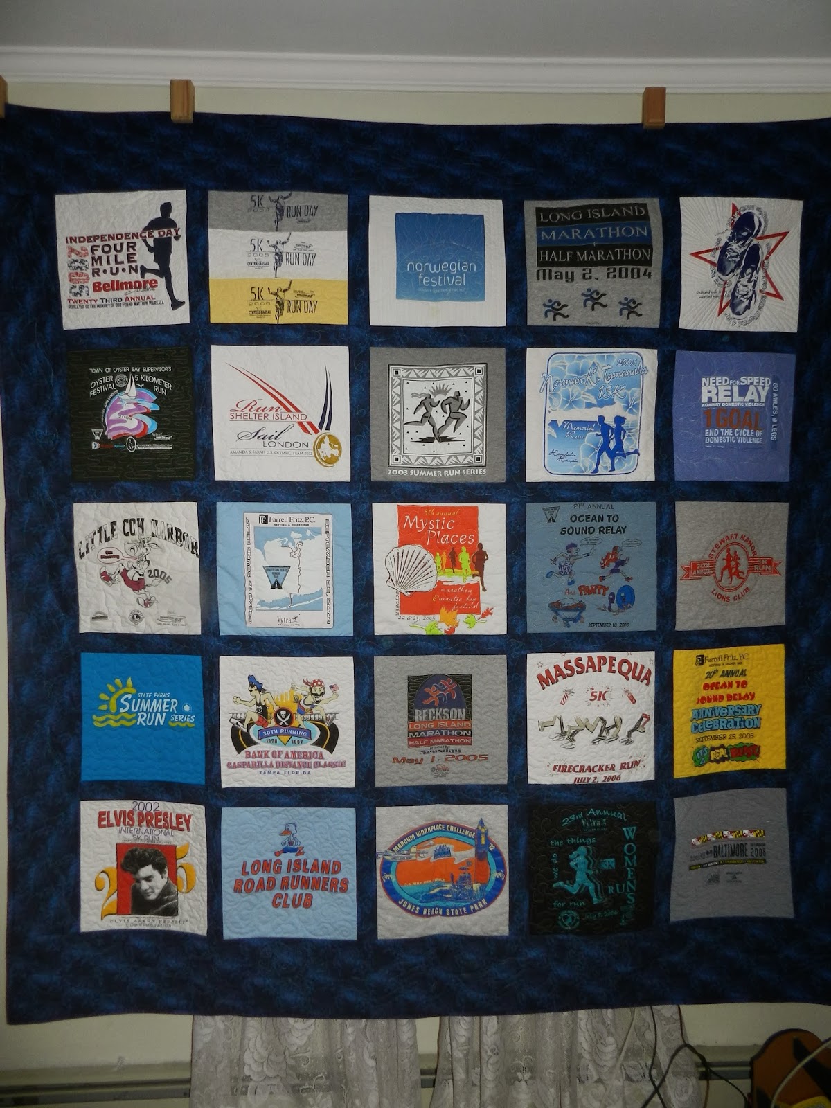 Dinah's Quilts & Embroidery Running TShirt Quilt 2
