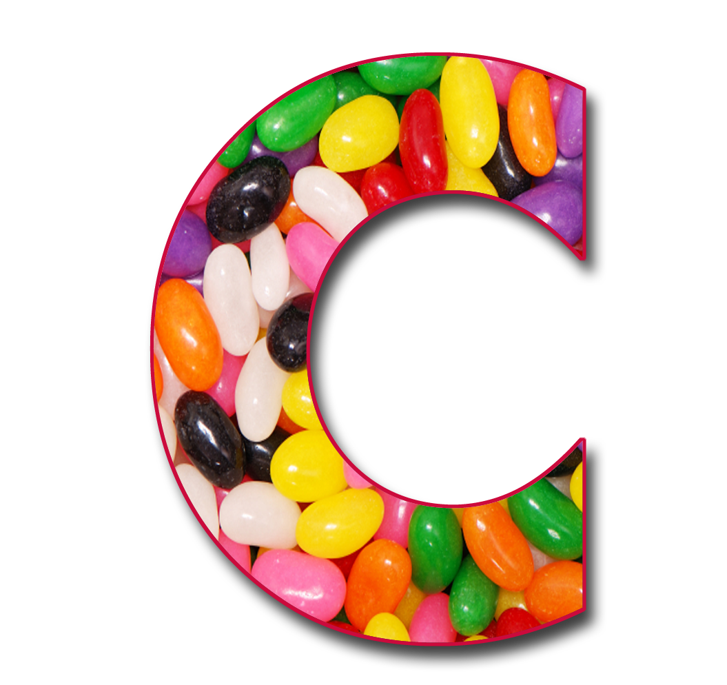 Scrapbook Alphabet "Jelly Beans" PNG Free Scrapbook Alphabet Letters
