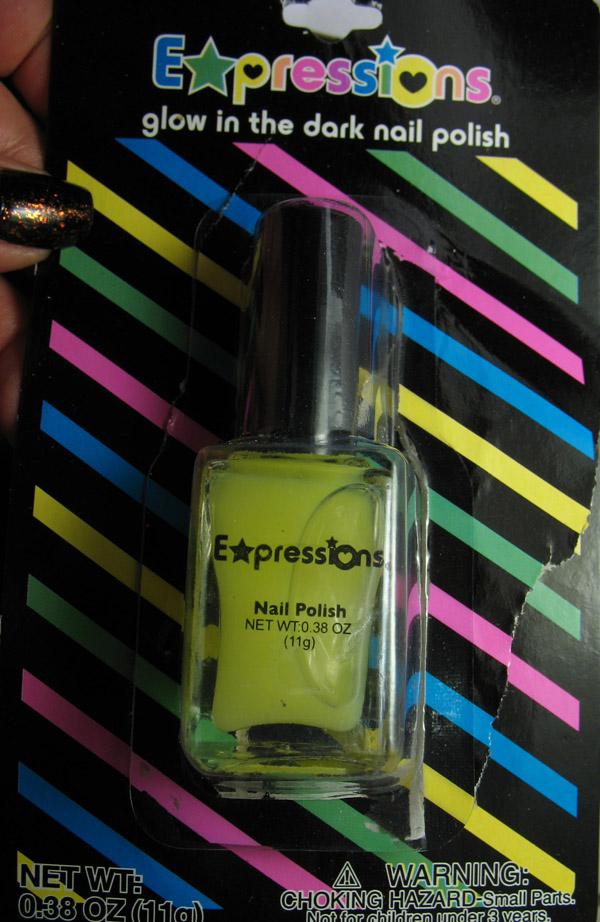 Purple Green Panda The glow in the dark polish from Dollar Tree glows