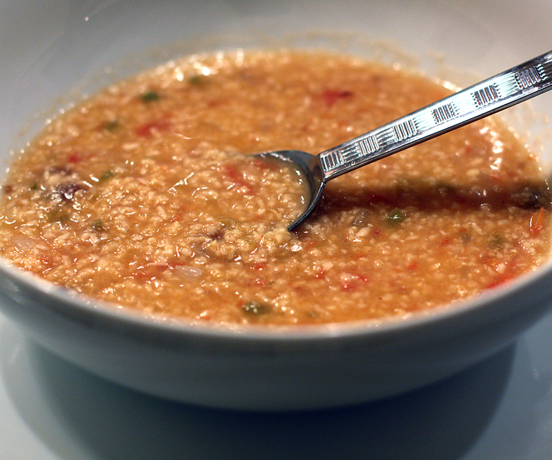 Andrea's Easy Vegan Cooking Sour cereal a rich, spicy soup made from