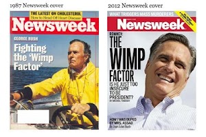 Wimp vs Wimp:  George HW Bush vs Mitt Romney, or Just Old Propaganda from Newsweek?