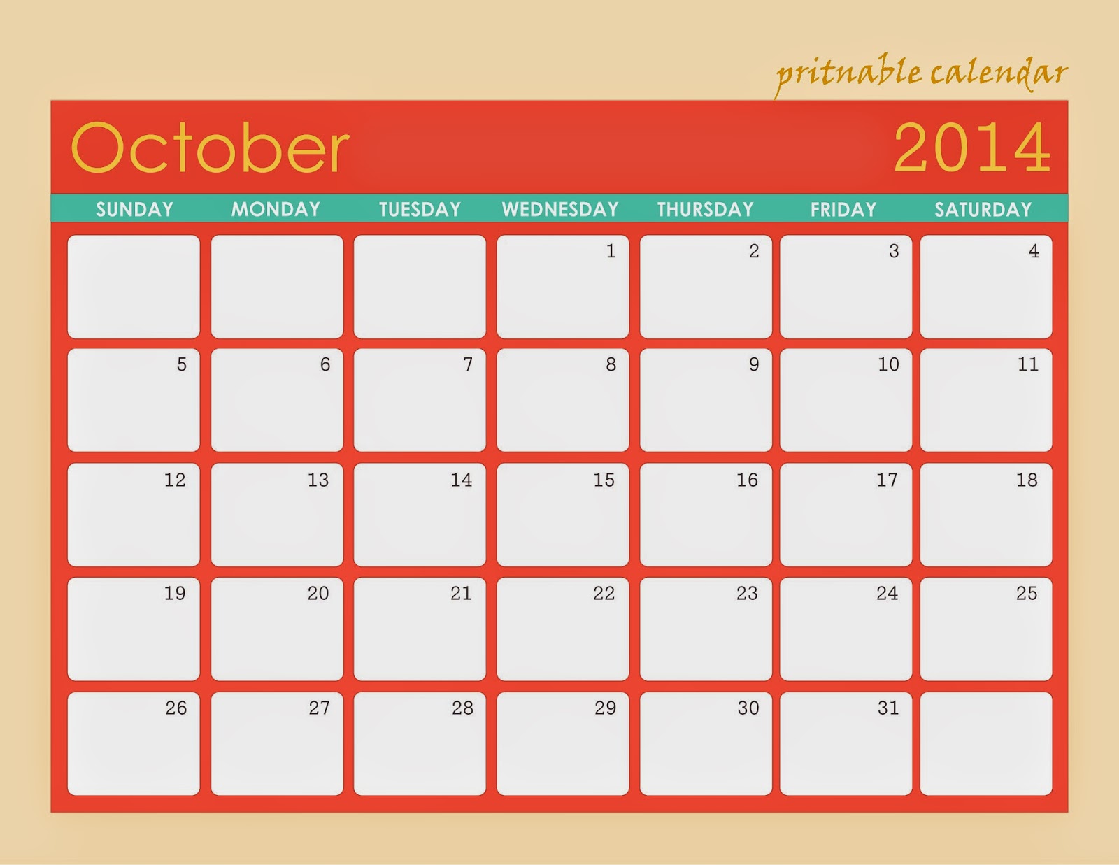 Free+Printable+Calendar+for+October+2014