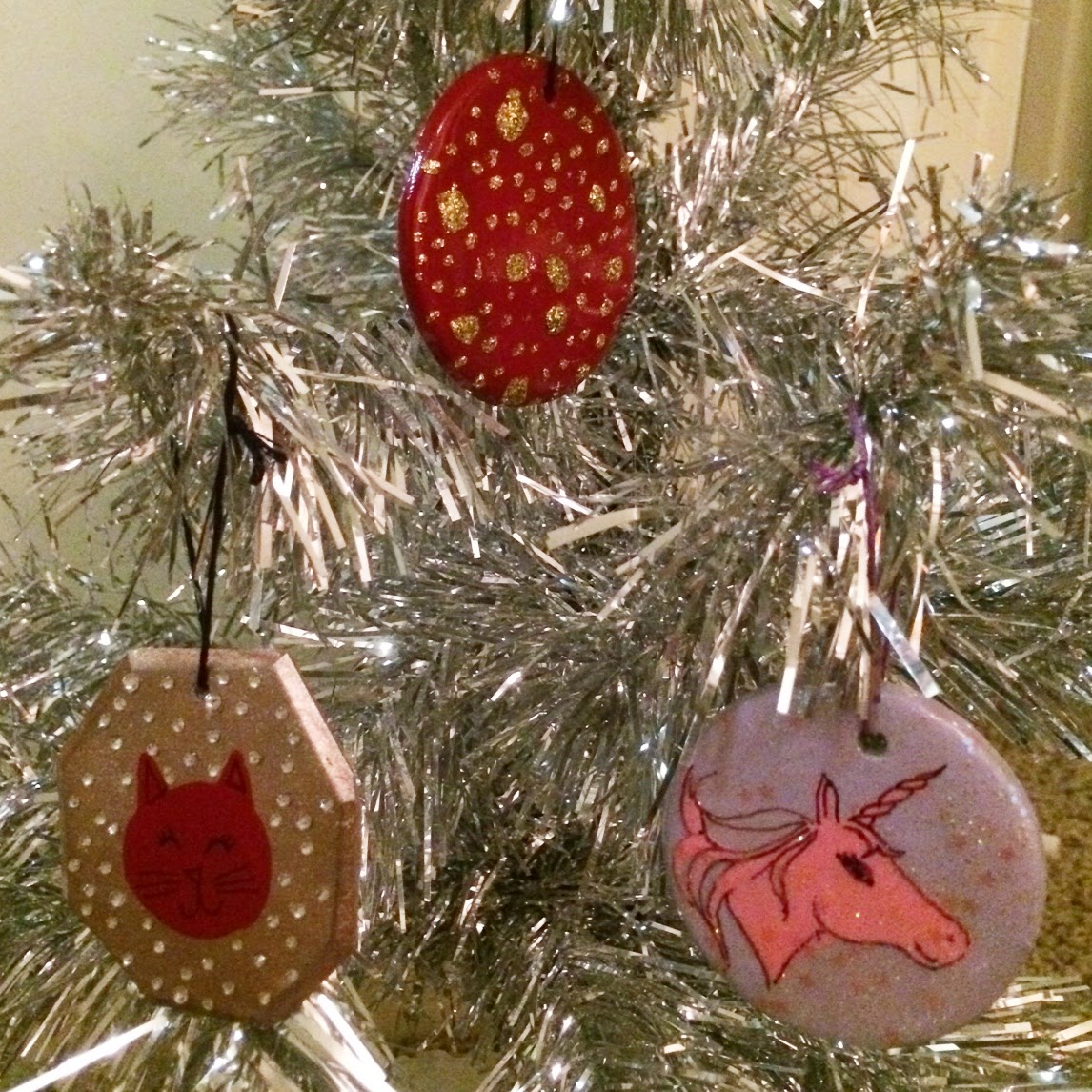 unicorn-christmas-ornament, cat-christmas-ornament