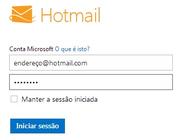 Iniciar sessão hotmail