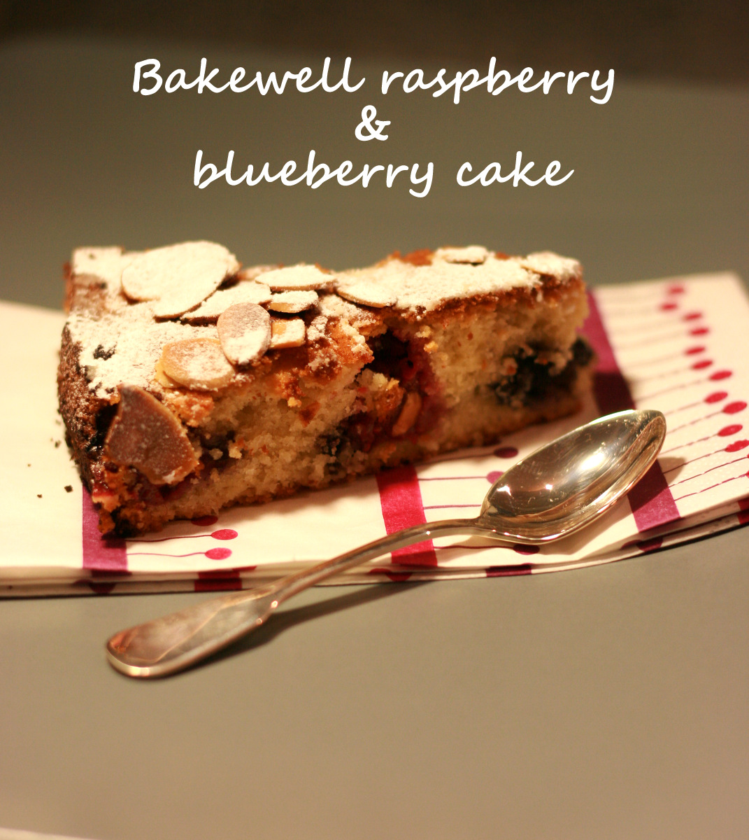 Food, unplugged Bakewell raspberry & blueberry cake